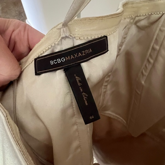 BCBGMaxAzria: VINTAGE Champagne Babydoll Mini Dress - Picture 5 of 6